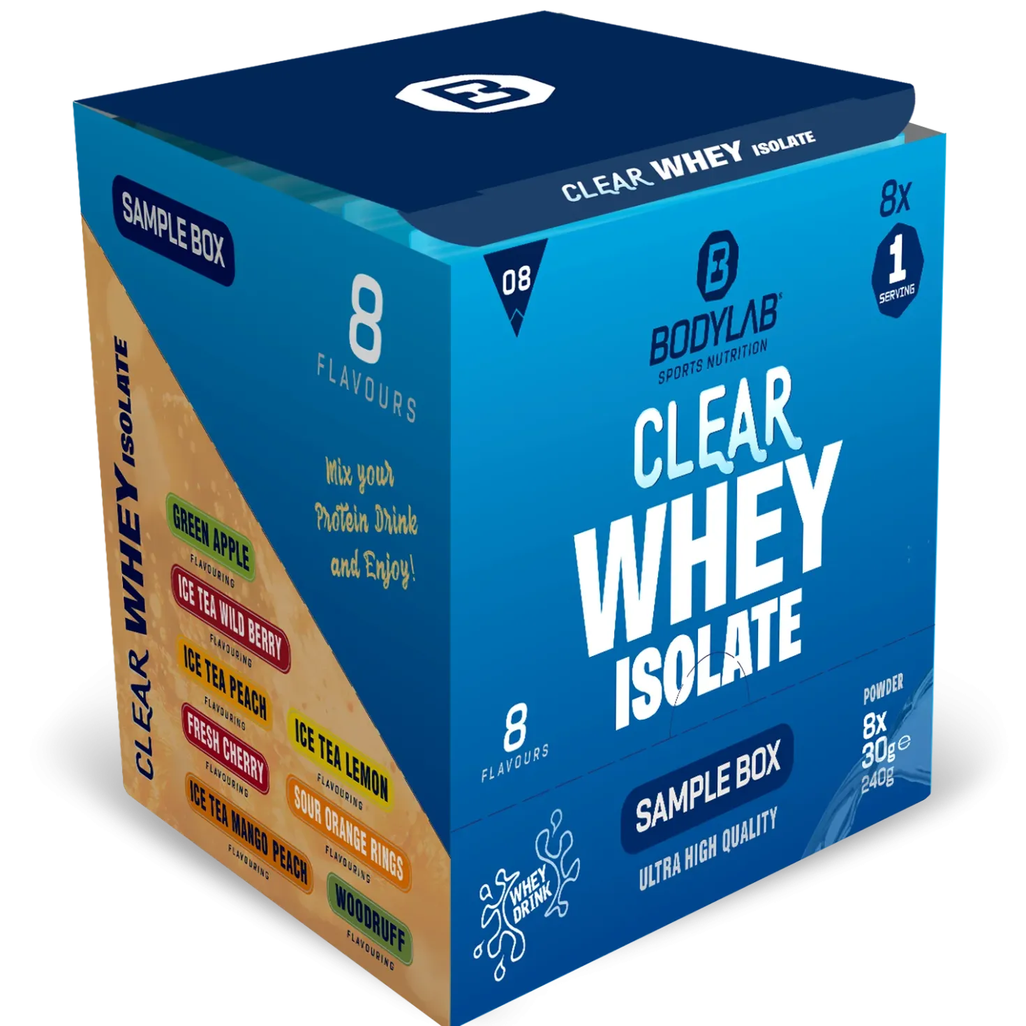 Clear Whey Isolate Probierbox (8 Proben je 30g)