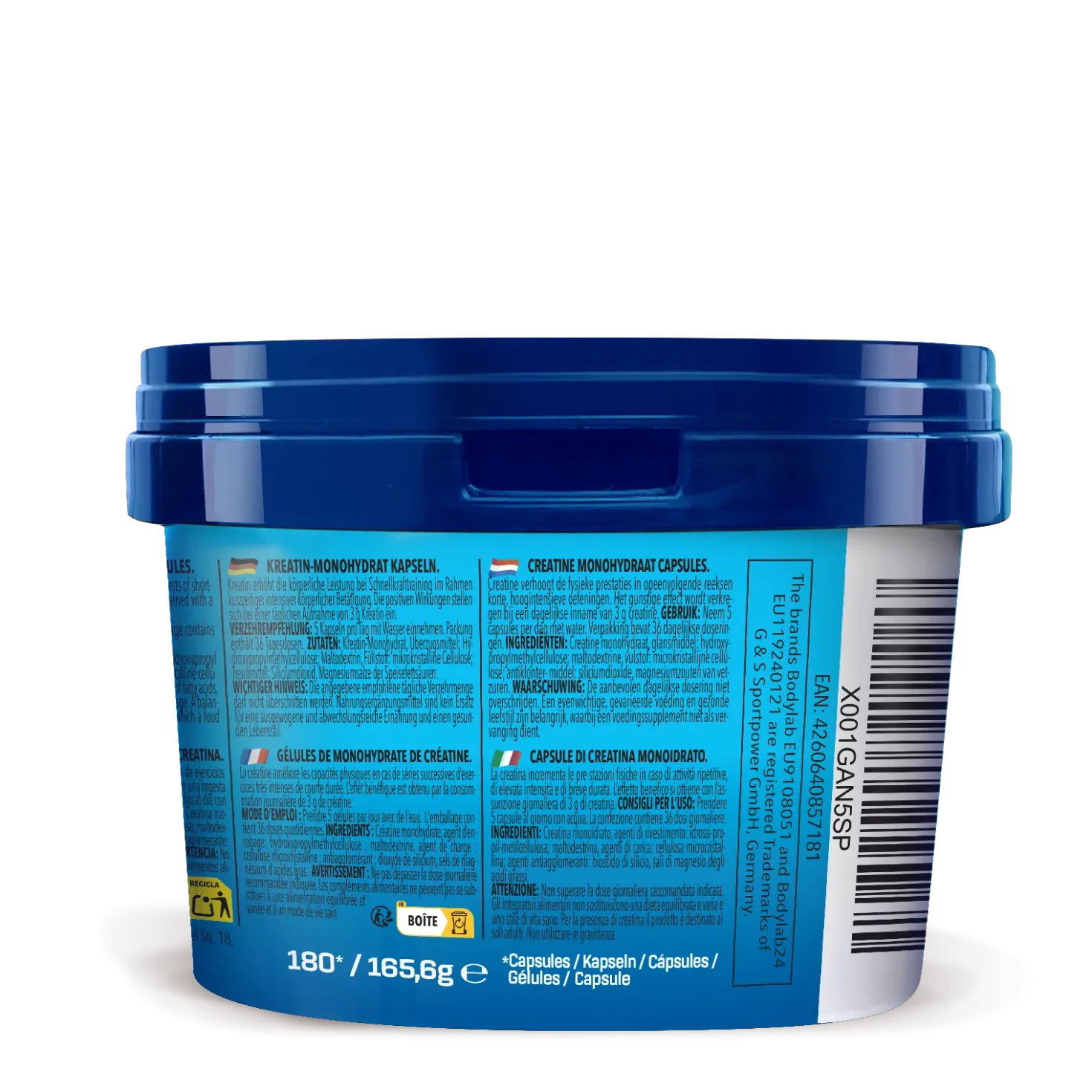 Creatine Monohydrate (180 Kapseln)
