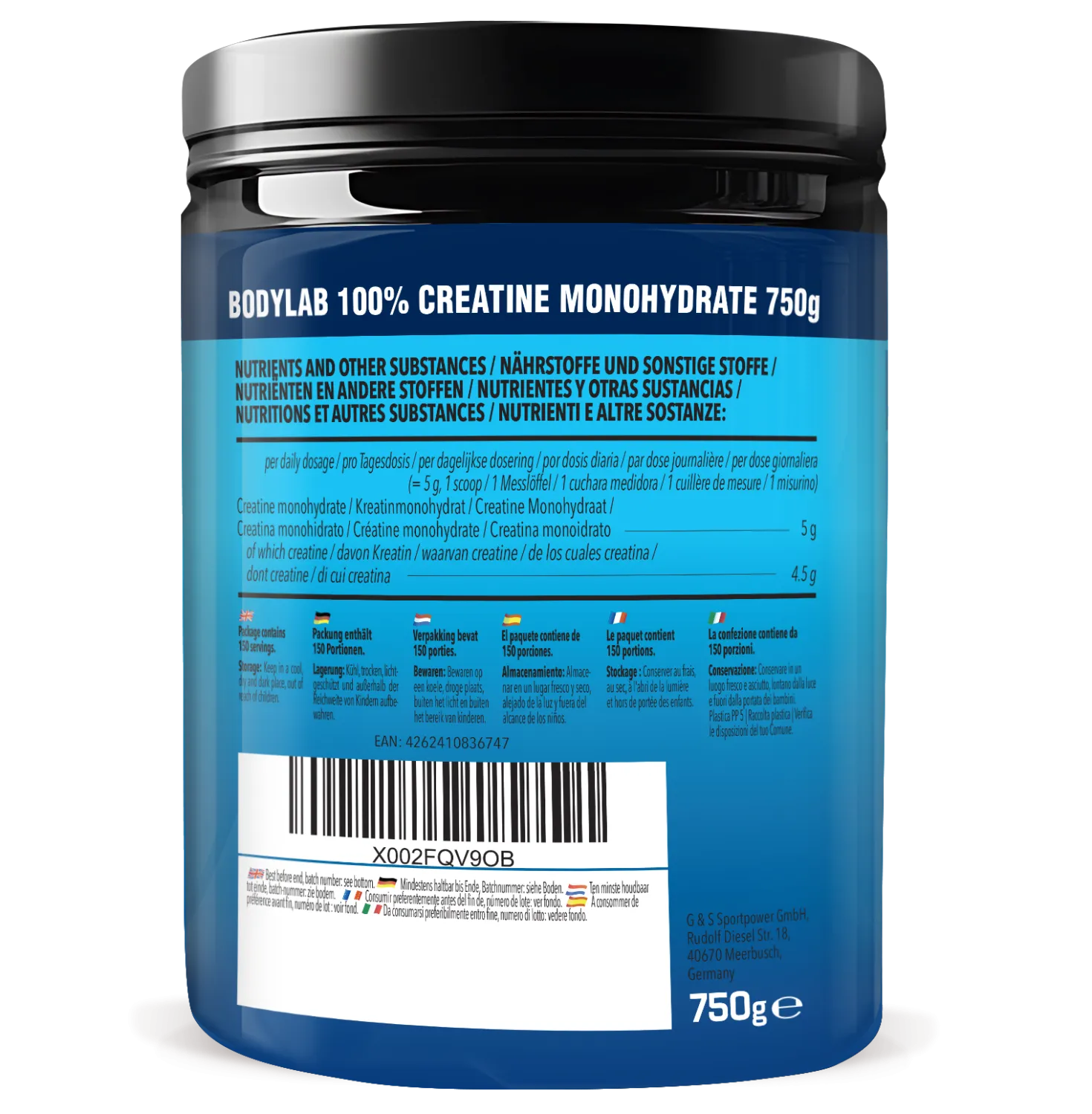 Creatine Monohydrate Powder (750g)