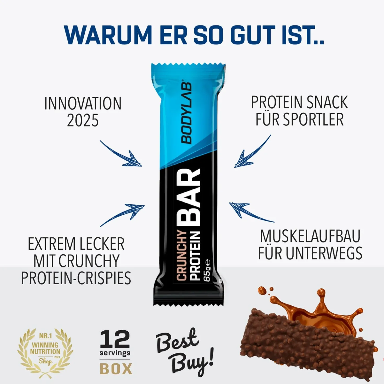 Crunchy Protein Bar Deluxe (12x65g)