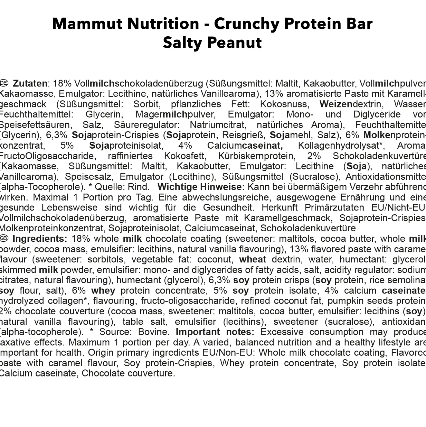 Crunchy Protein Bar (12x45g)
