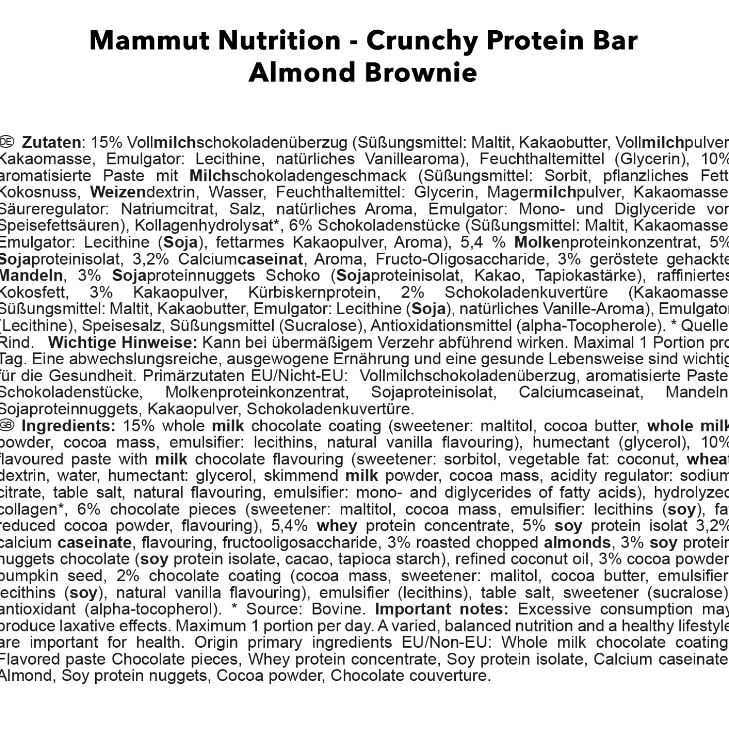 Crunchy Protein Bar (12x45g)