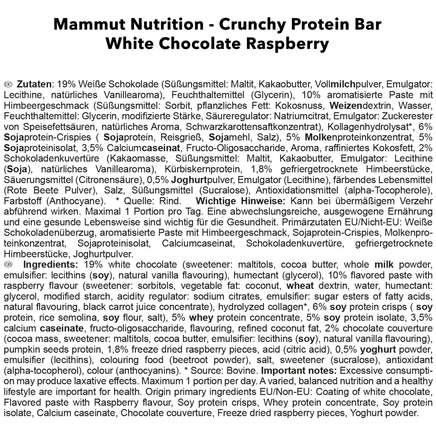 Crunchy Protein Bar (12x45g)