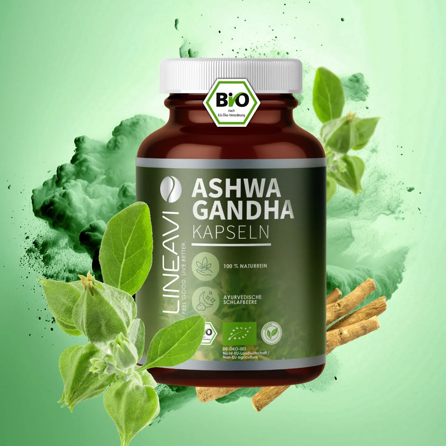 Doppelpack: Bio Ashwagandha Kapseln (2x150 Kapseln)
