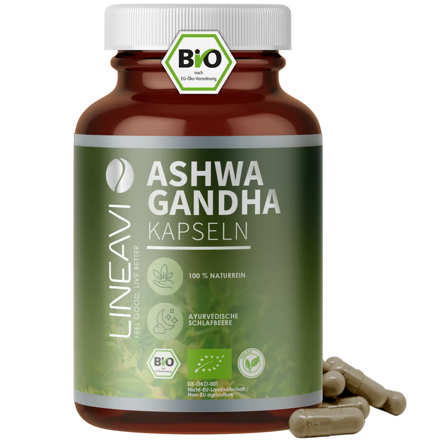 Doppelpack: Bio Ashwagandha Kapseln (2x150 Kapseln)