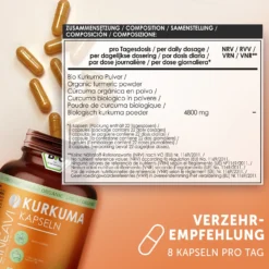 Doppelpack: Bio Kurkuma Kapseln (2x180 Kapseln)