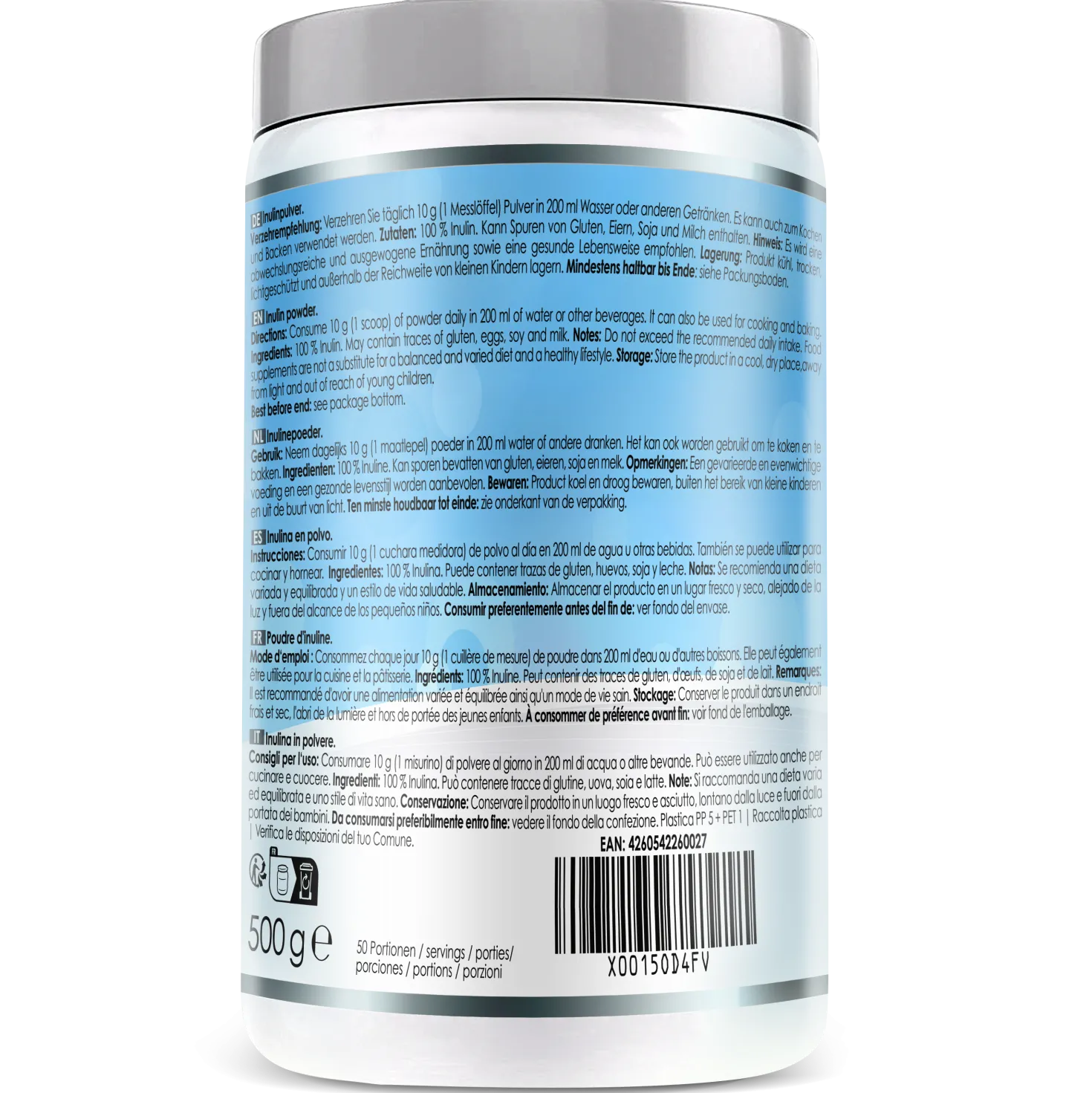 Doppelpack: Inulinpulver (2x500g)