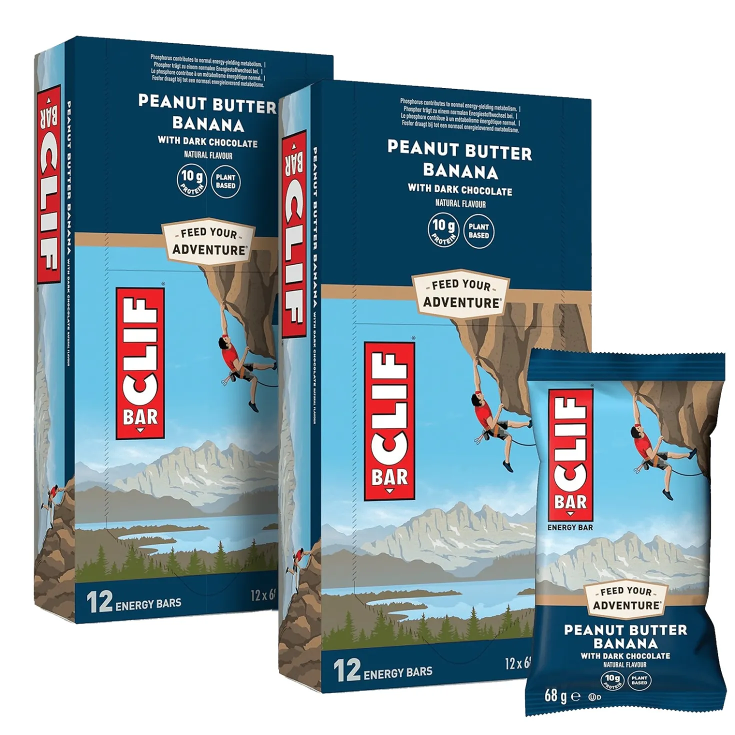 Doppelpack: 2x Clif Bar (12x68g)