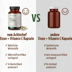 Eisen + Vitamin C Kapseln (180 Kapseln)