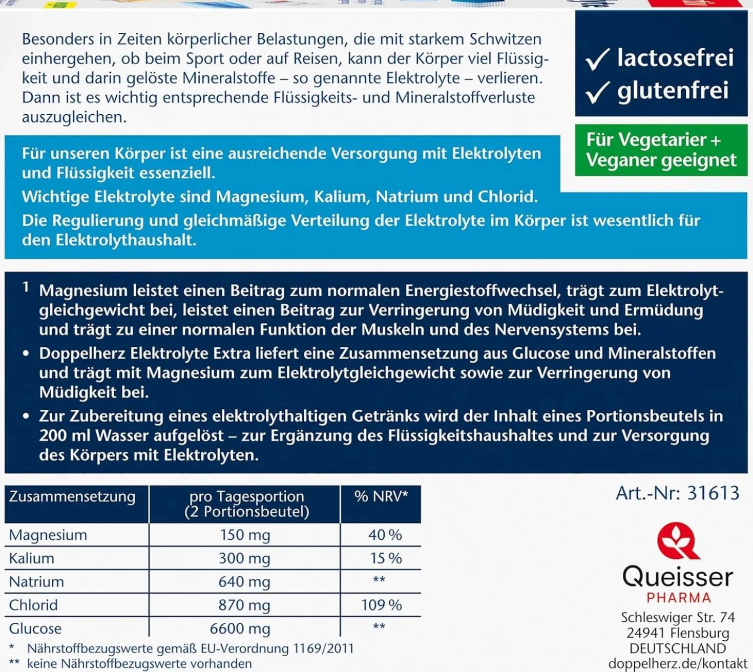Elektrolyte Extra Direct (20 Portionsbeutel)