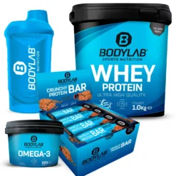 EM-Offer mit Whey + Riegeln und Omega-3