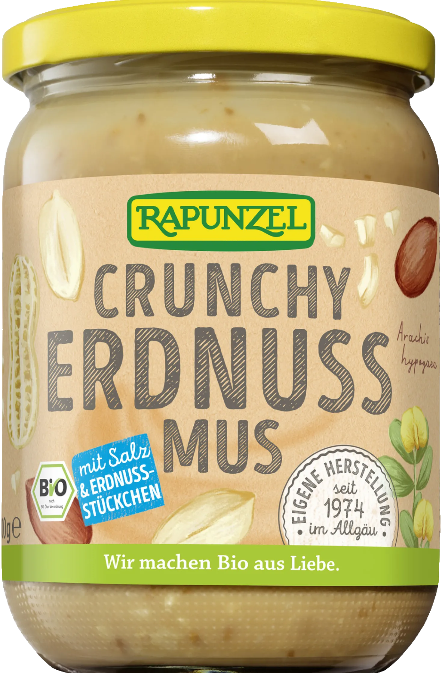 Erdnussmus Crunchy mit Salz bio (500g)