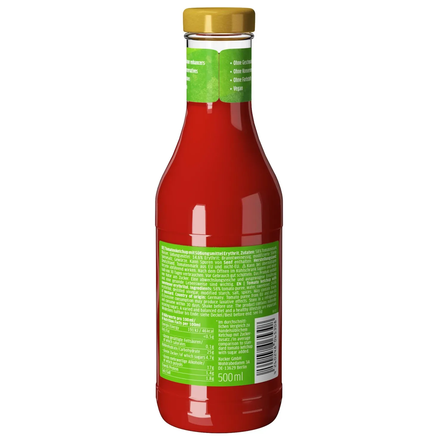 Erythrit Tomaten-Ketchup light (500ml)