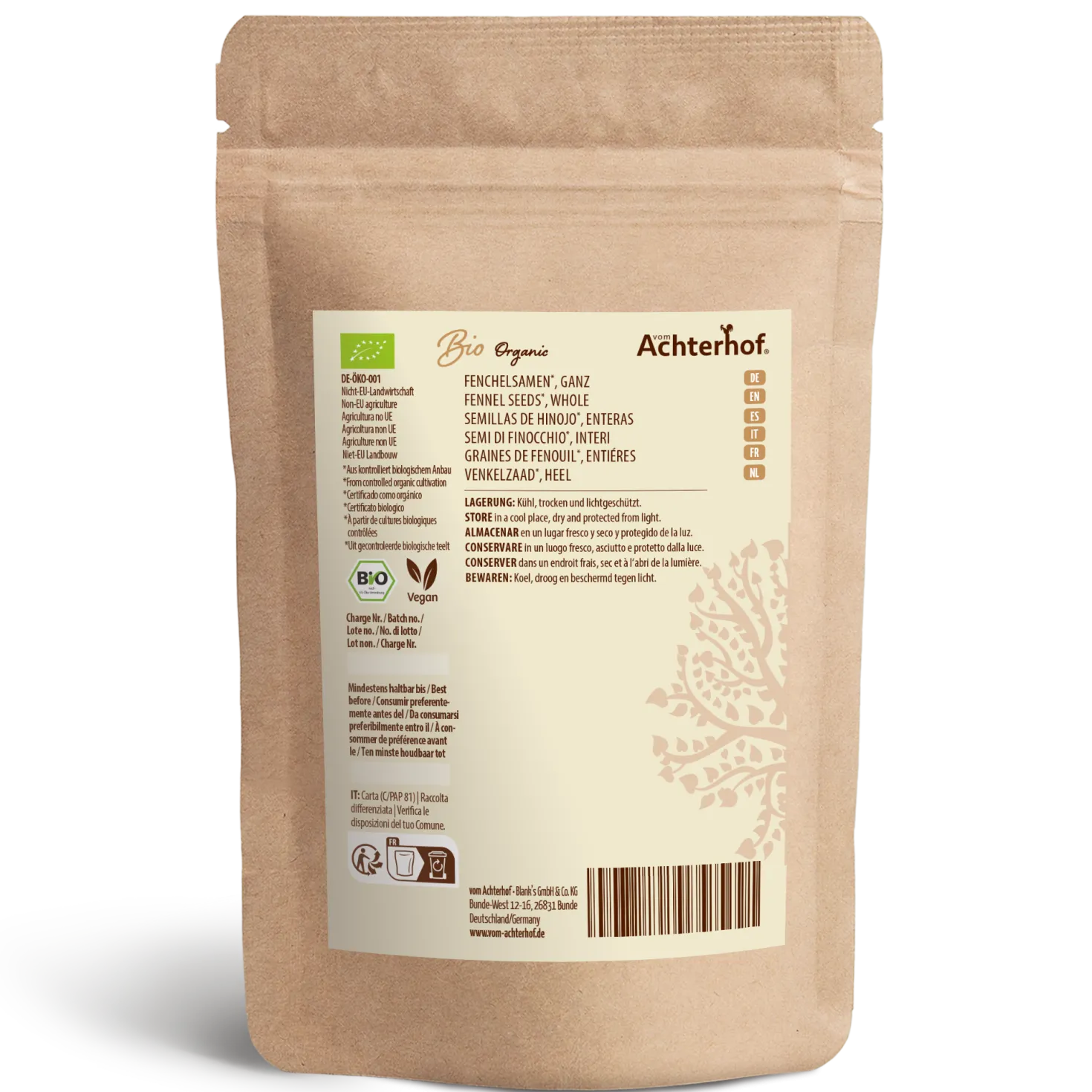 Fenchelsamen ganz Bio (1000g)