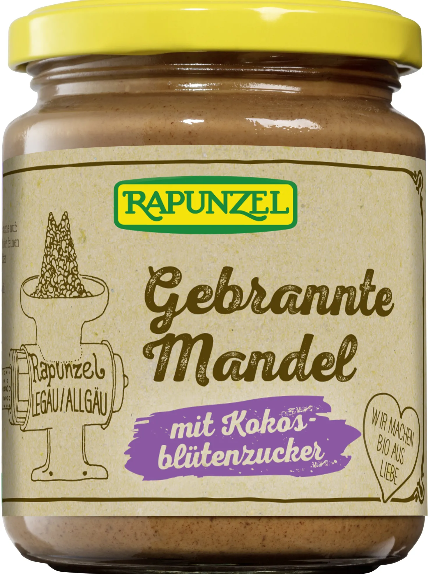 Gebrannte Mandel Aufstrich mit Kokosblütenzucker bio (250g)