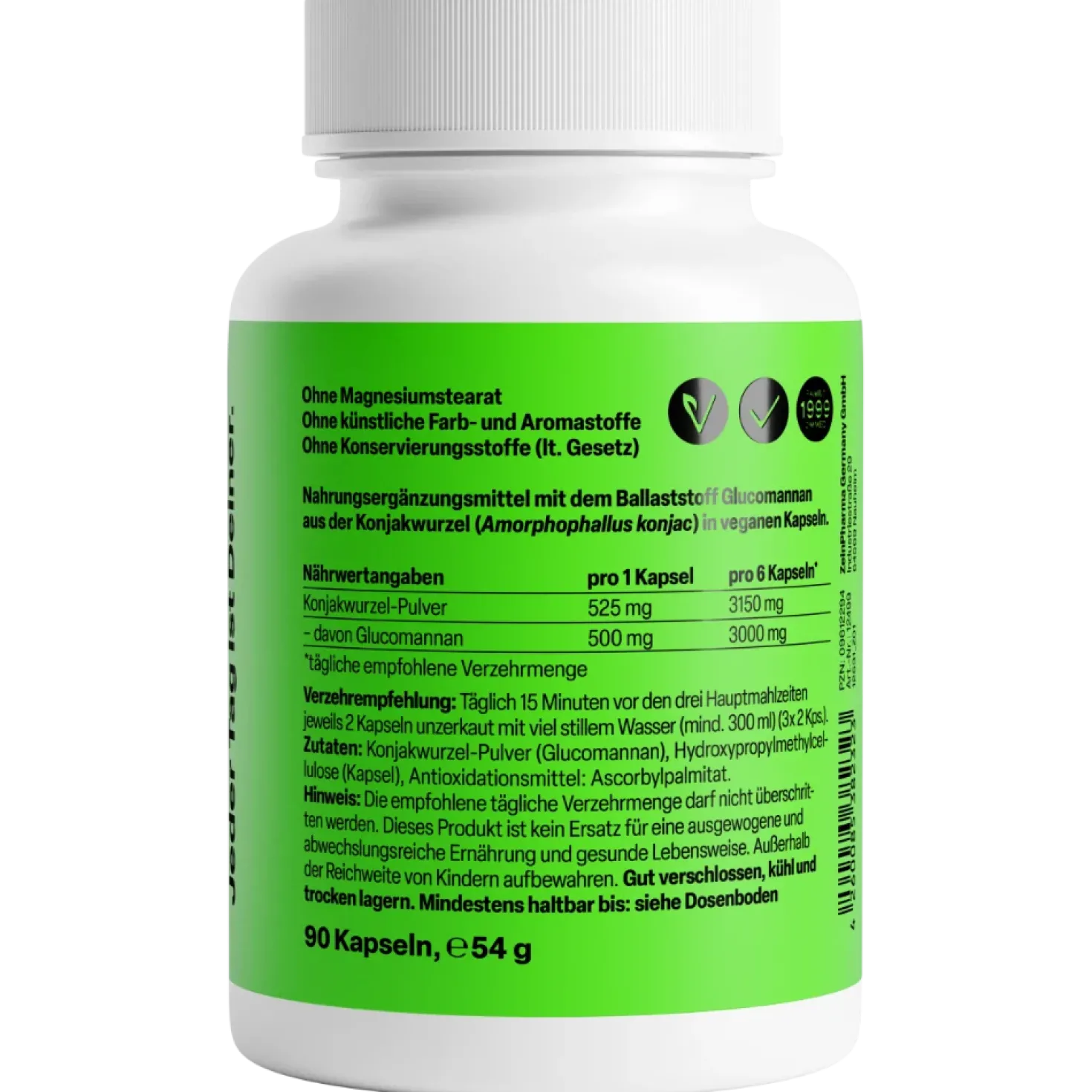 Glucomannan 500mg (90 Kapseln)