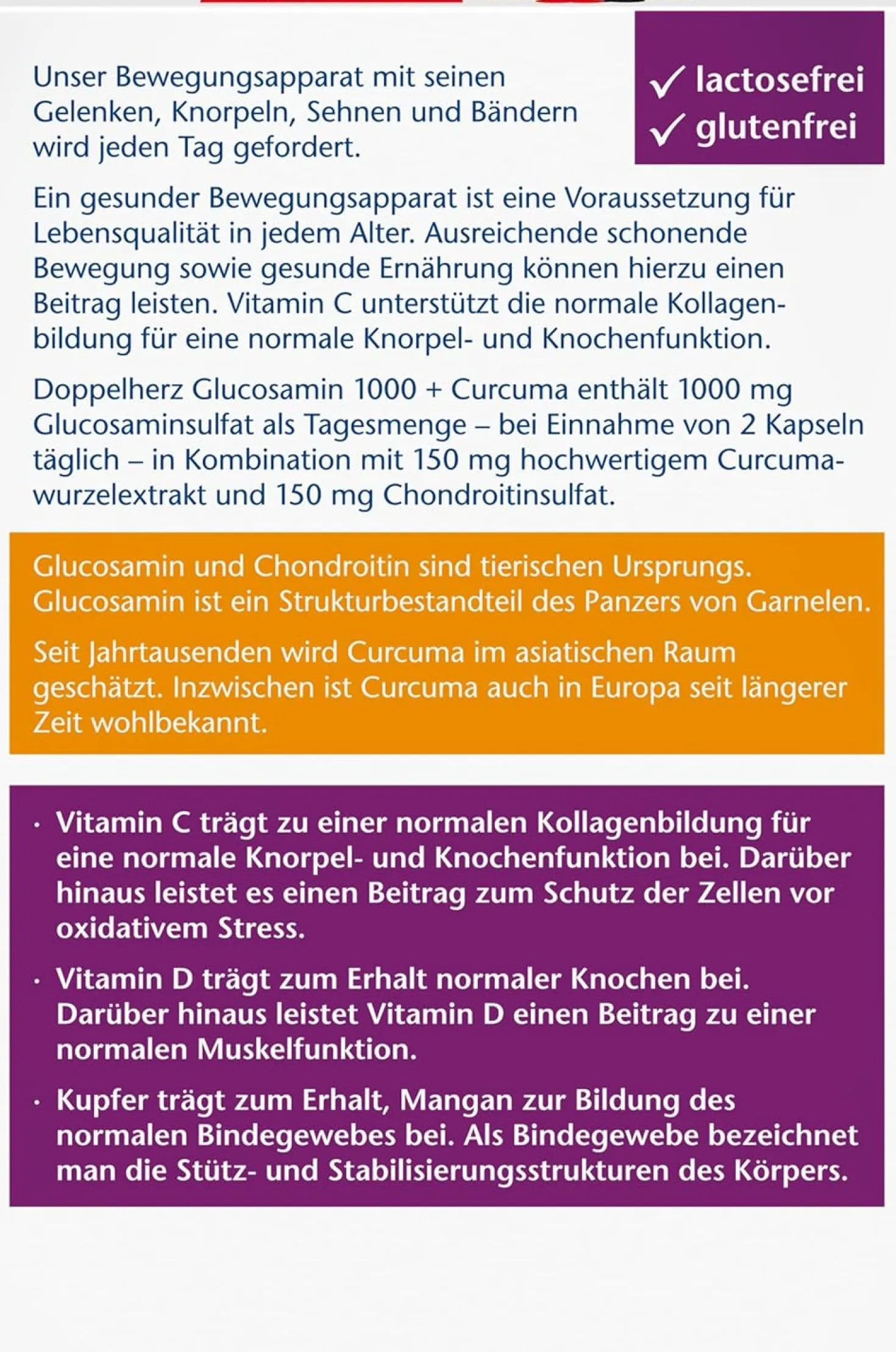 Glucosamin 1000 + Curcuma (40 Kapseln)