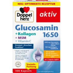 Glucosamin 1650 + Kollagen + MSM (100 Kapseln)
