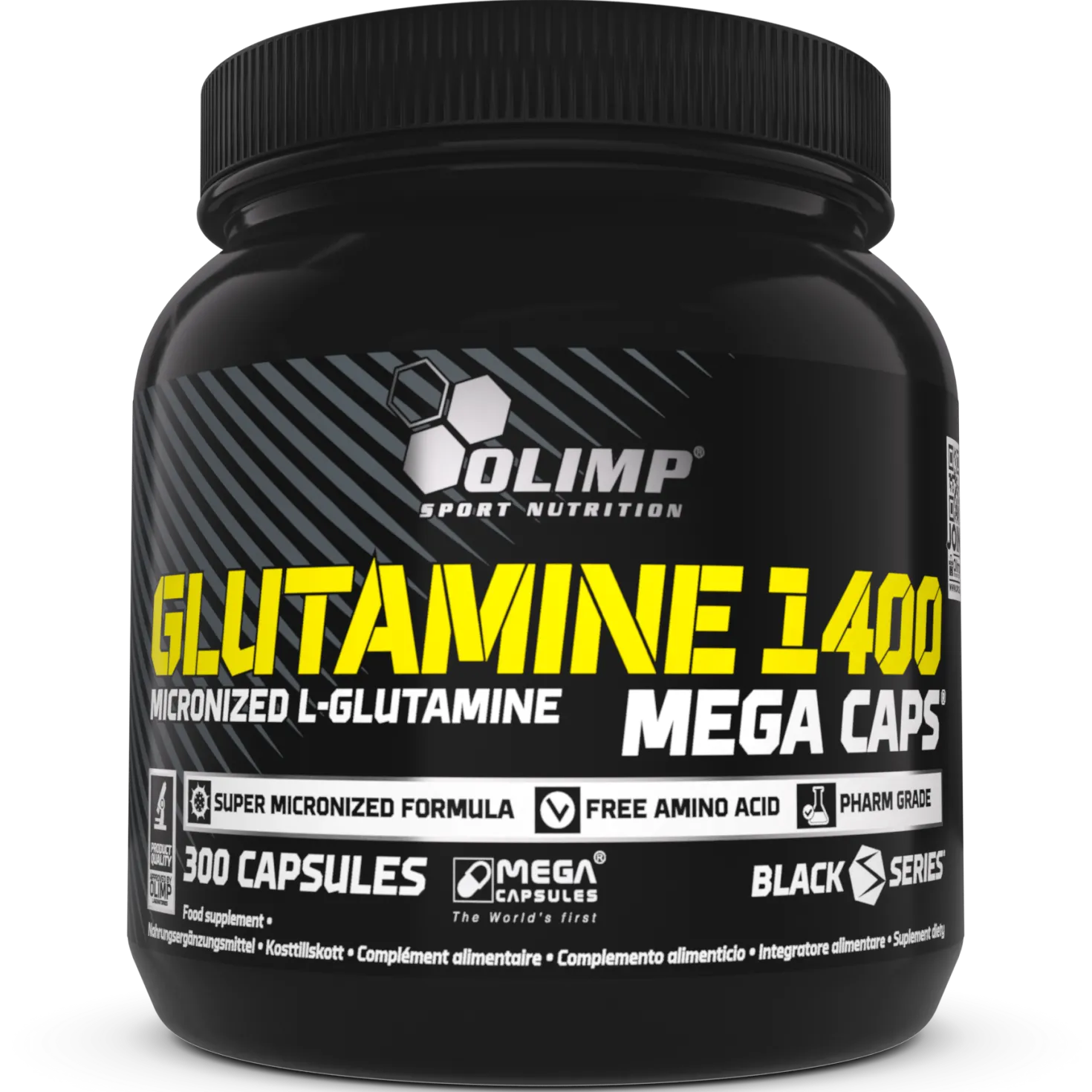 Glutamine Mega Caps 1400 (300 Kapseln)