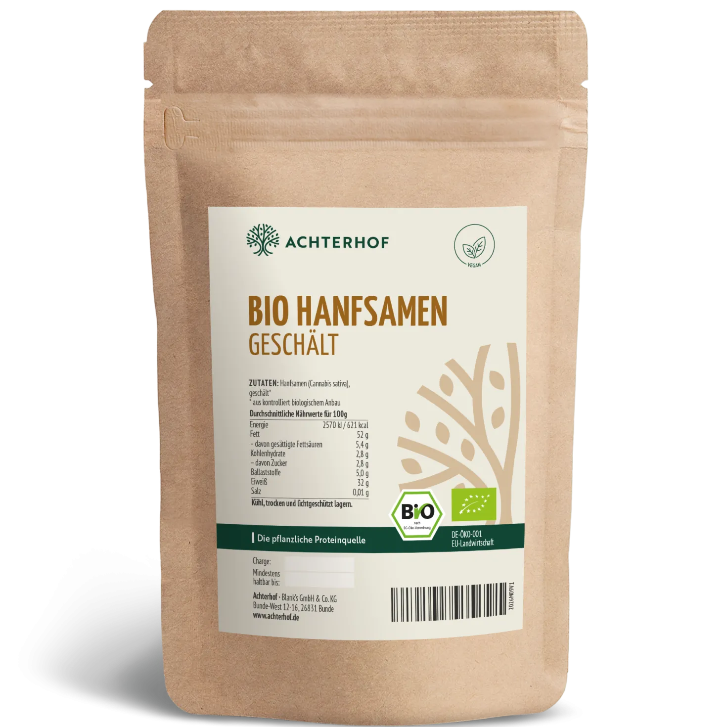 Hanfsamen geschält Bio (1000g)