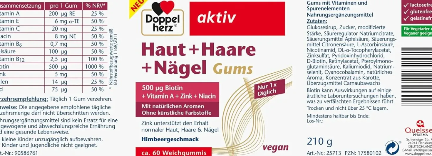 Haut + Haare + Nägel (60 Gums)