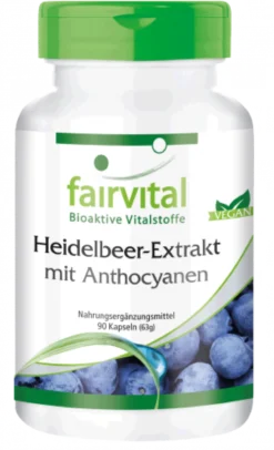 Heidelbeer-Extrakt mit Anthocyanen (90 Kapseln)