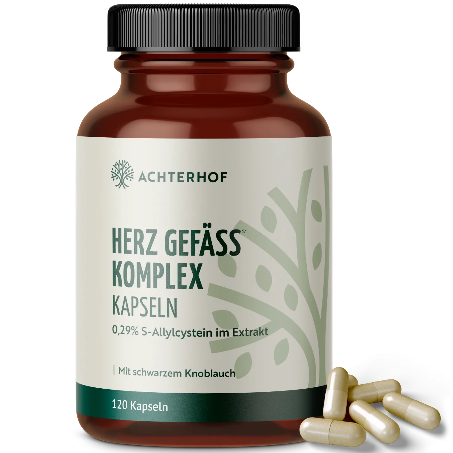 Herz Gefäß Komplex mit schwarzem Knoblauch (120 Kapseln)