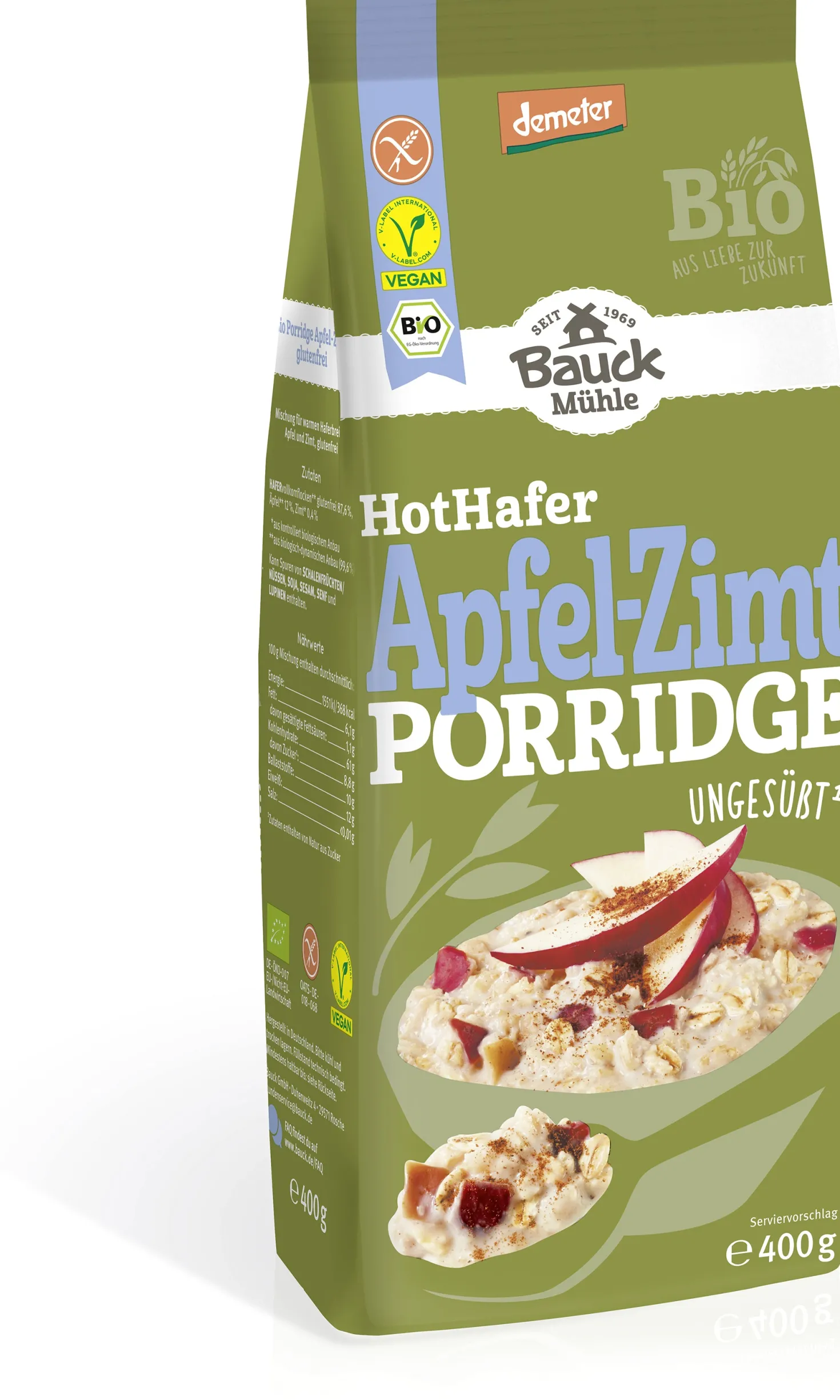 Hot Hafer Apfel-Zimt demeter (400g)