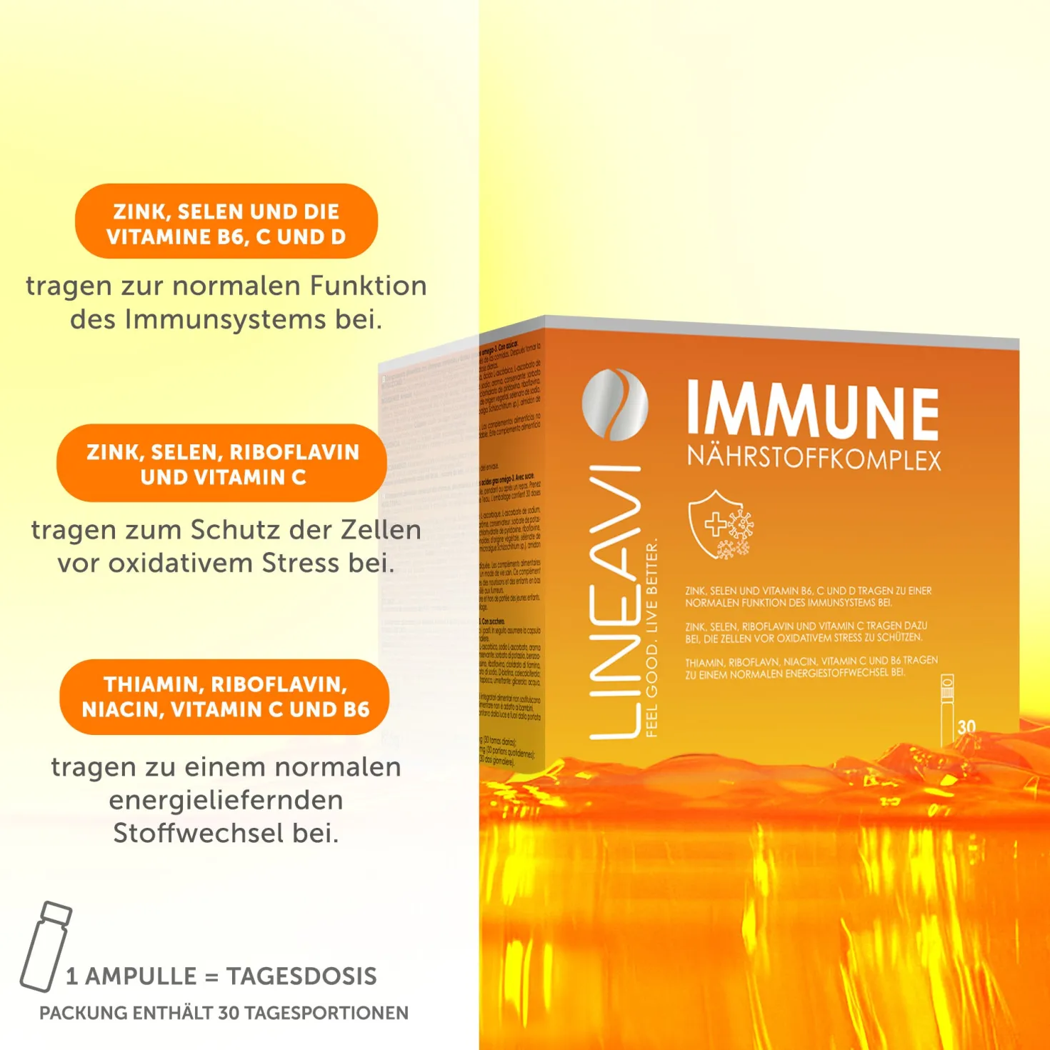 Immun (30x25ml Trinkfläschchen + 30 Omega 3 Kapseln)