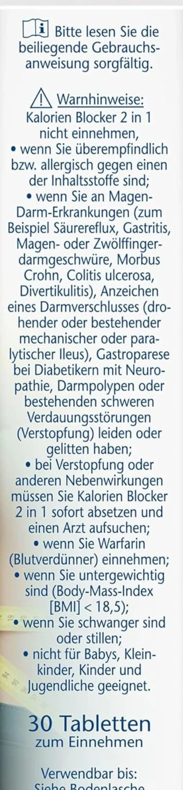 Kalorien Blocker 2 in 1 (30 Tabletten)
