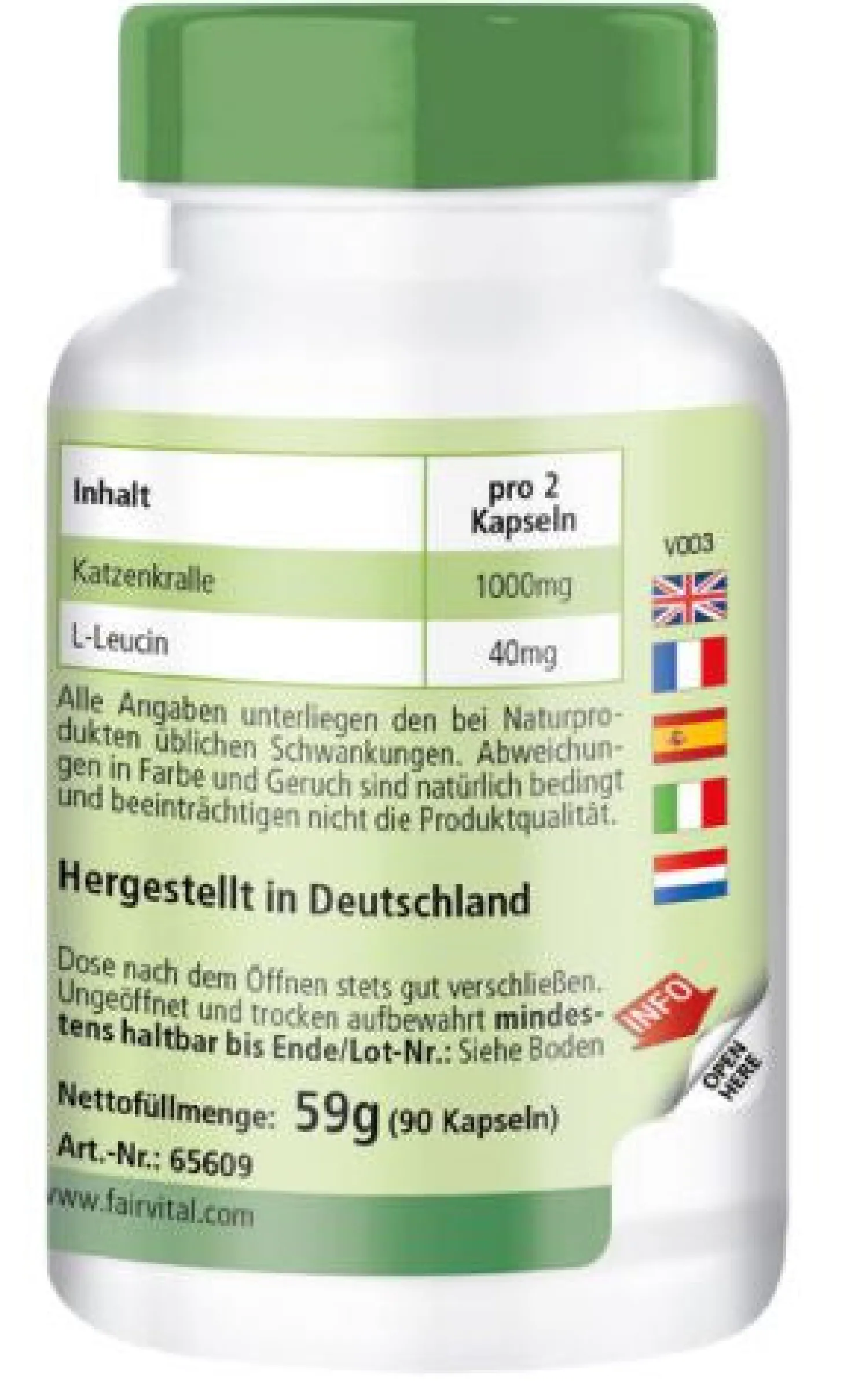 Katzenkralle 500mg (90 Kapseln)