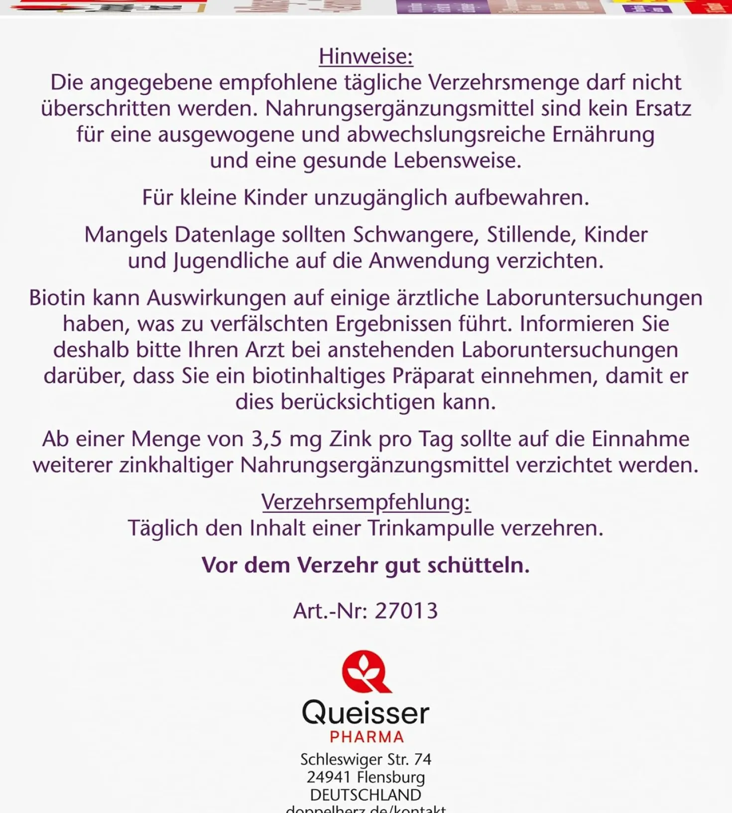 Kollagen + Biotin + Ceramide (30x25ml)