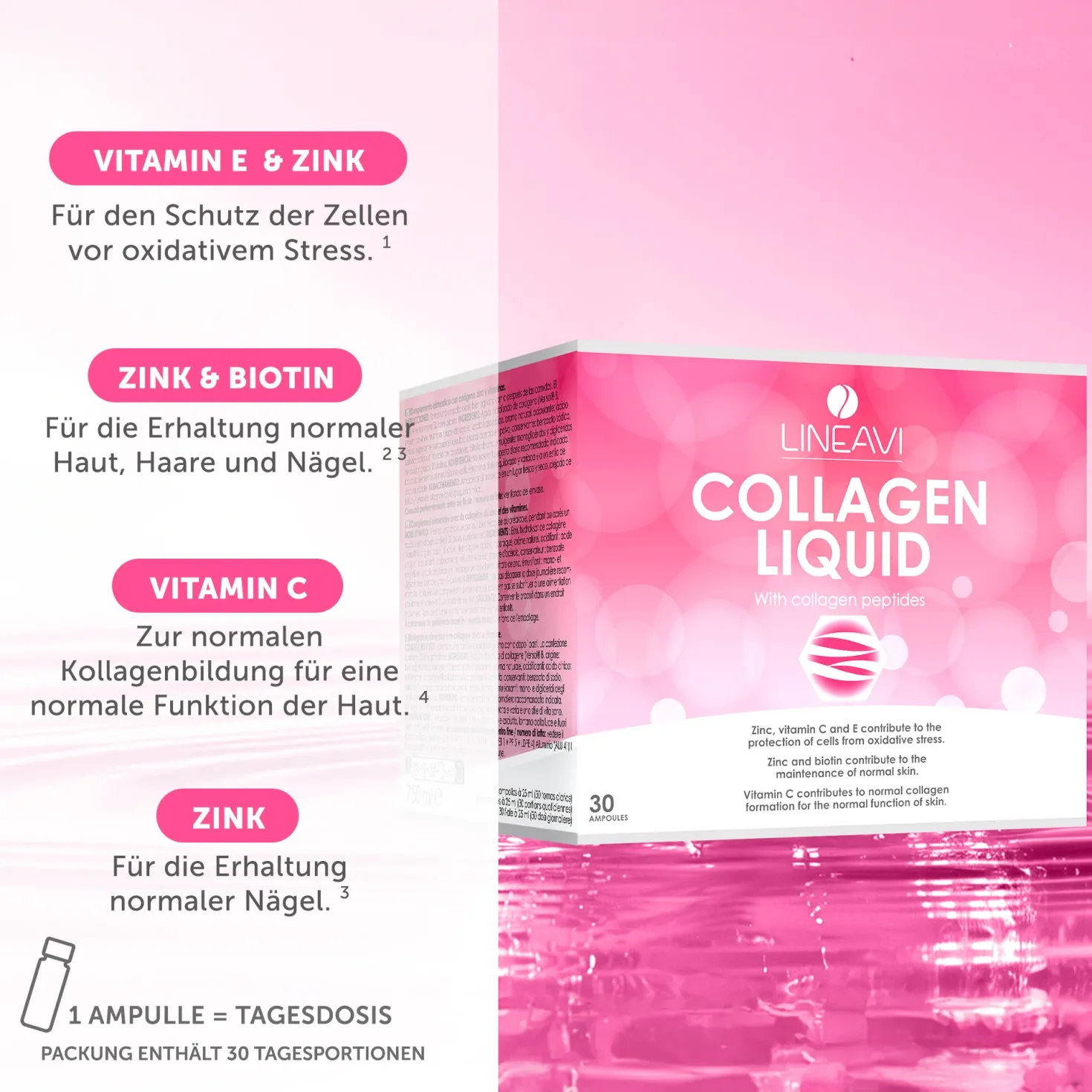 Kollagen Liquid 2-Monatspackung (2x30x25ml Trinkfläschchen)