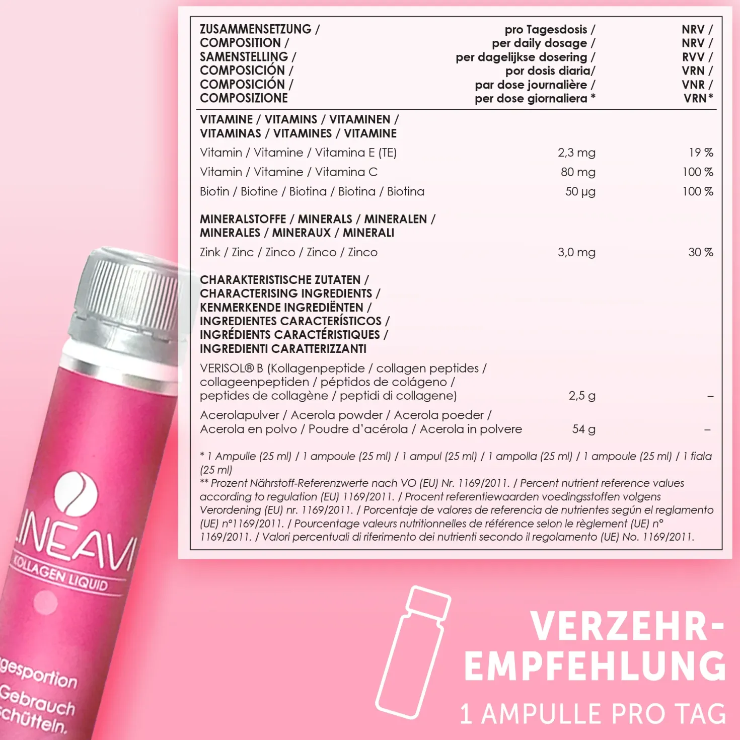 Kollagen Liquid 2-Monatspackung (2x30x25ml Trinkfläschchen)