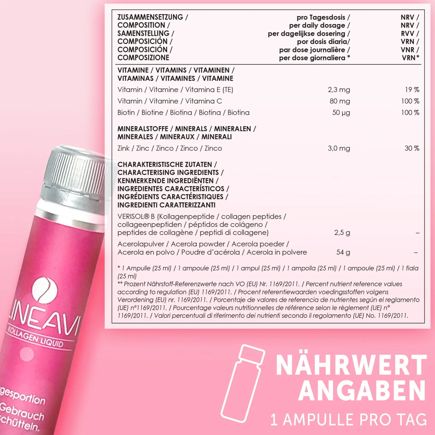 Kollagen Liquid (30x25ml Trinkfläschchen)