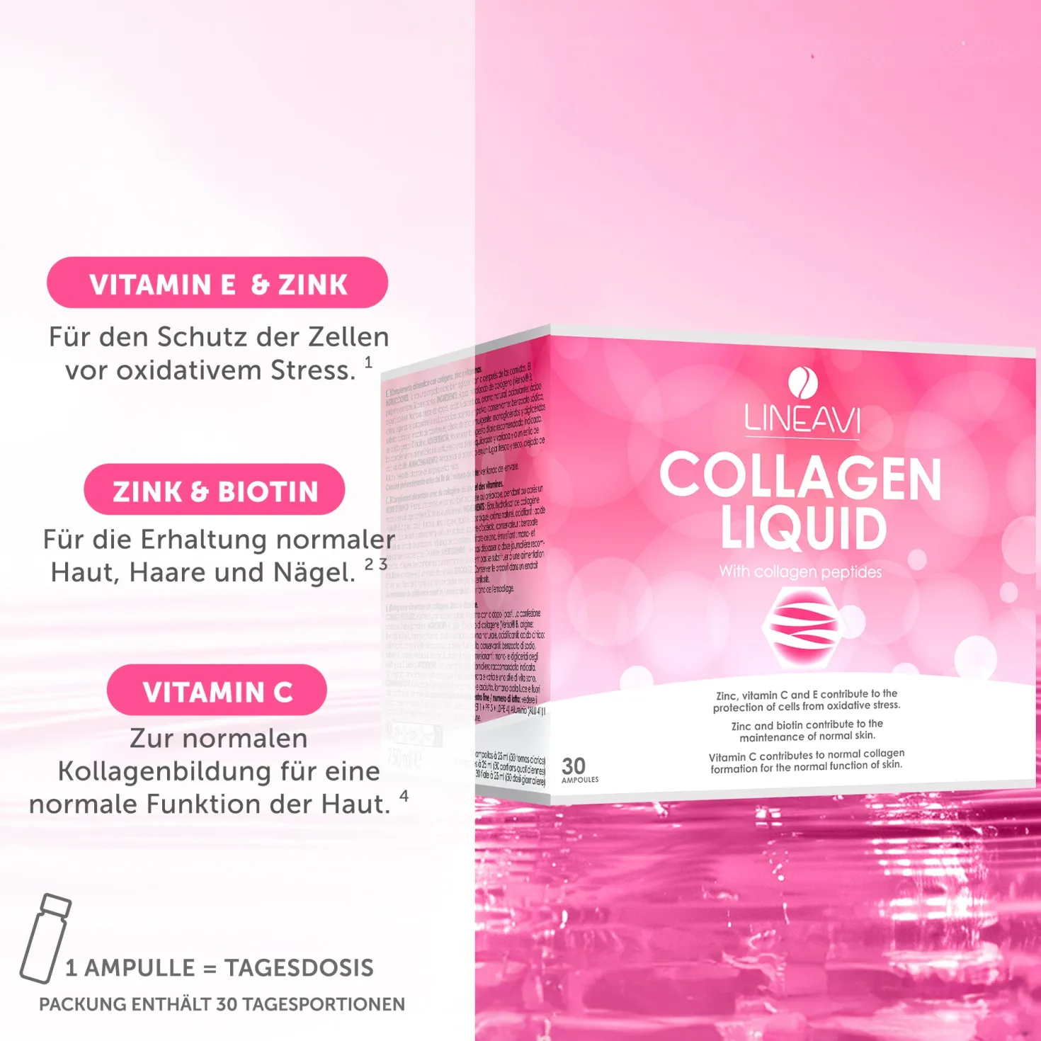 Kollagen Liquid (30x25ml Trinkfläschchen)