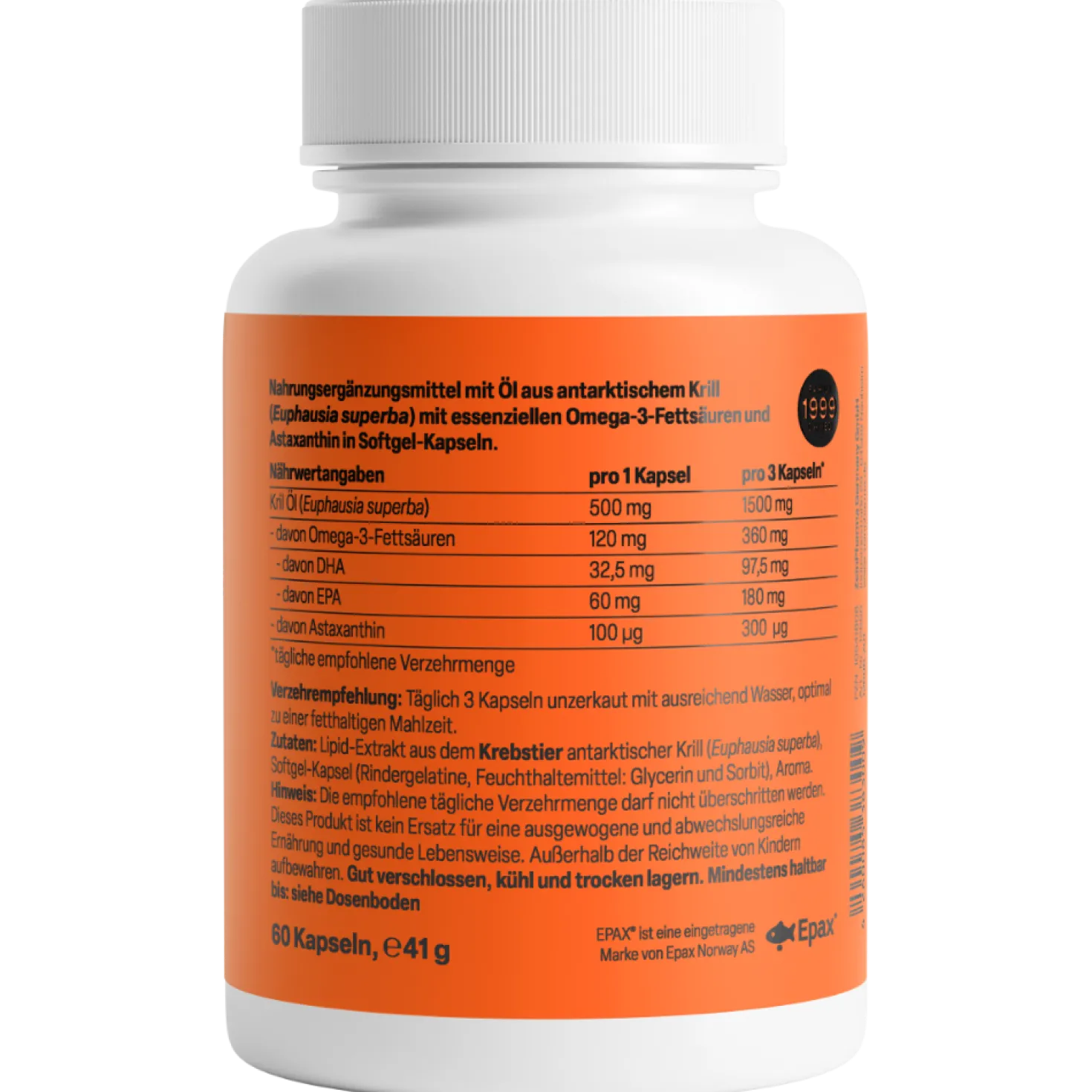 Krill Öl Antarktis 500mg (60 Kapseln)