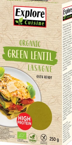 Lasagne aus grünen Linsen bio (250g)