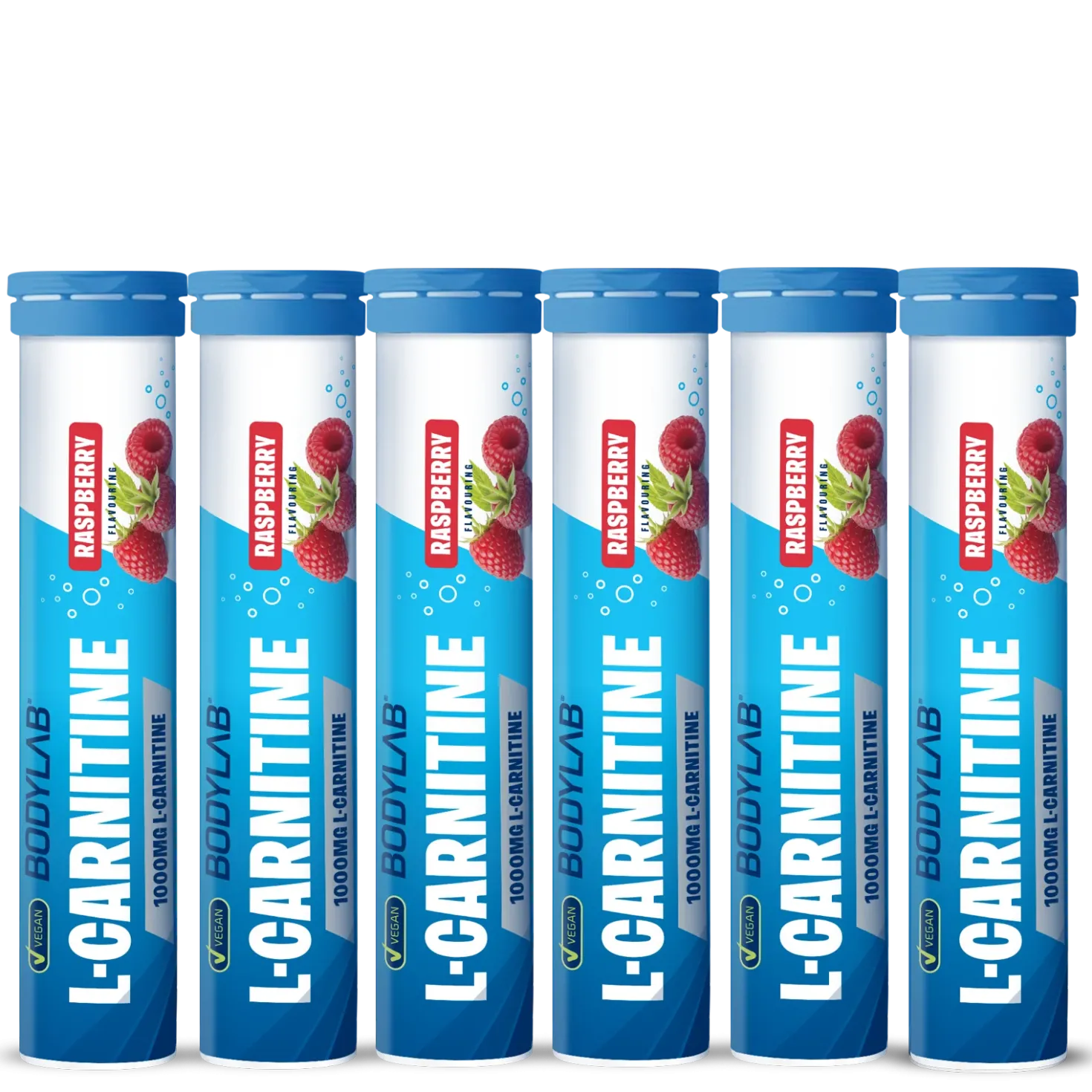 L-Carnitine - 6x 20 Brausetabletten - Raspberry Flavouring