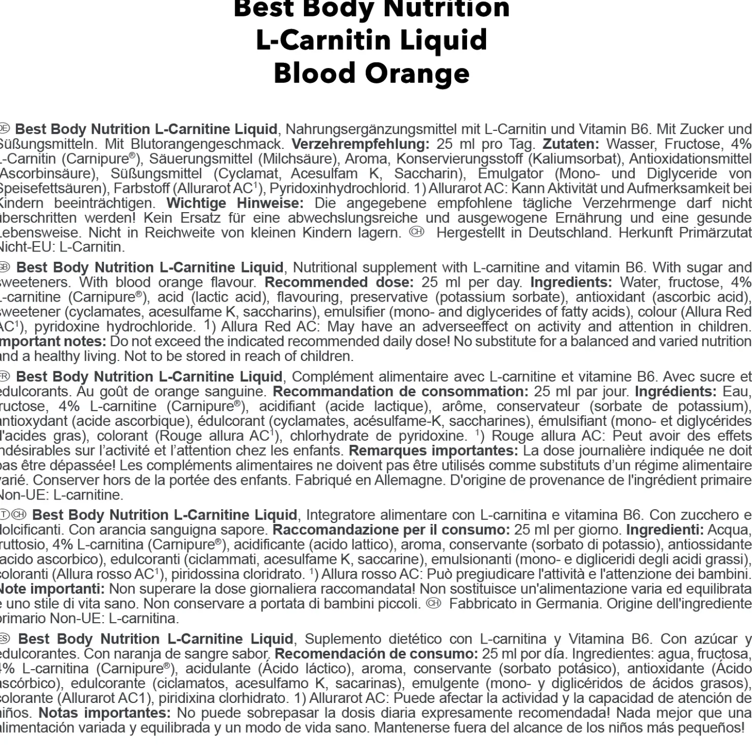 L-Carnitin Liquid (1000ml)