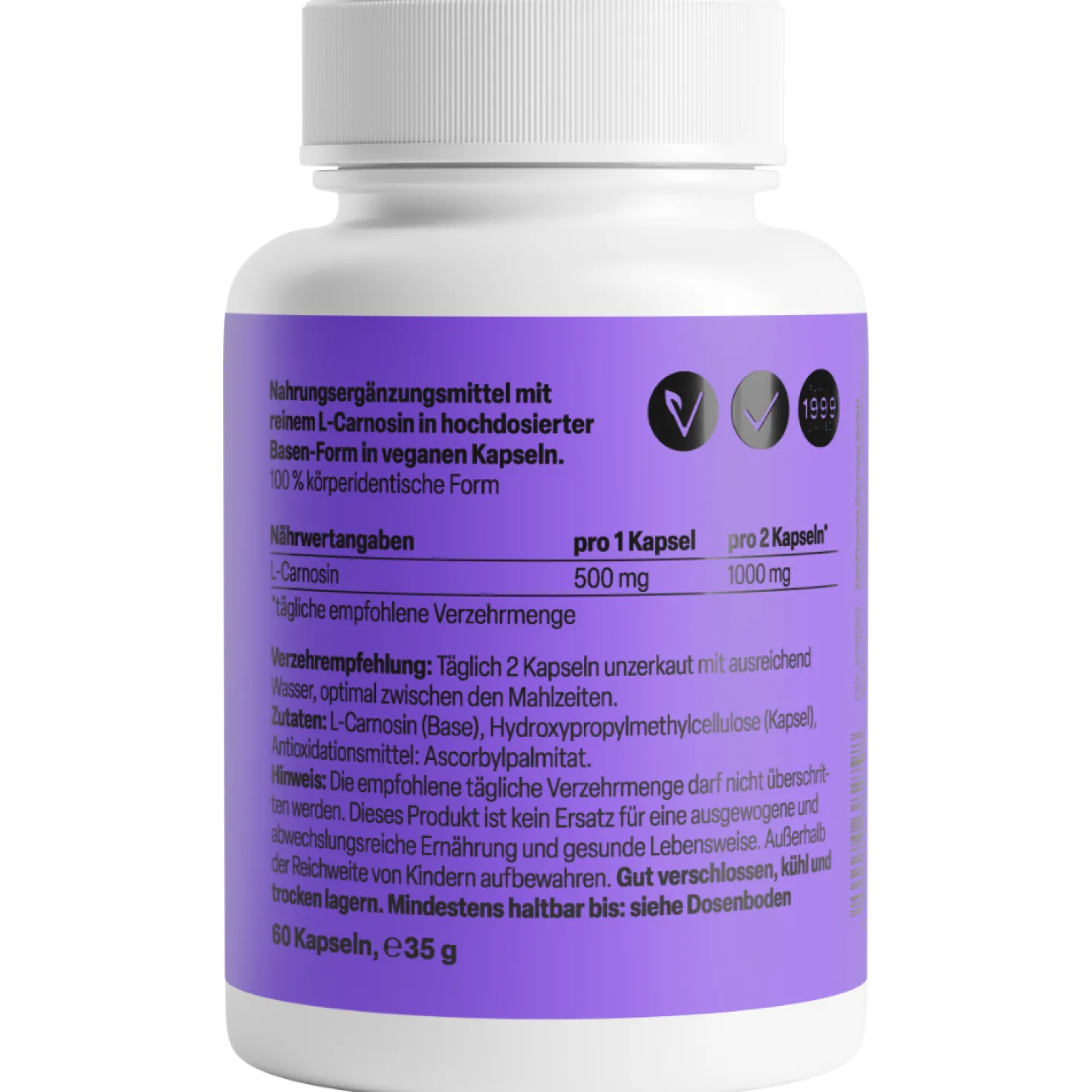 L-Carnosin 500mg (60 Kapseln)