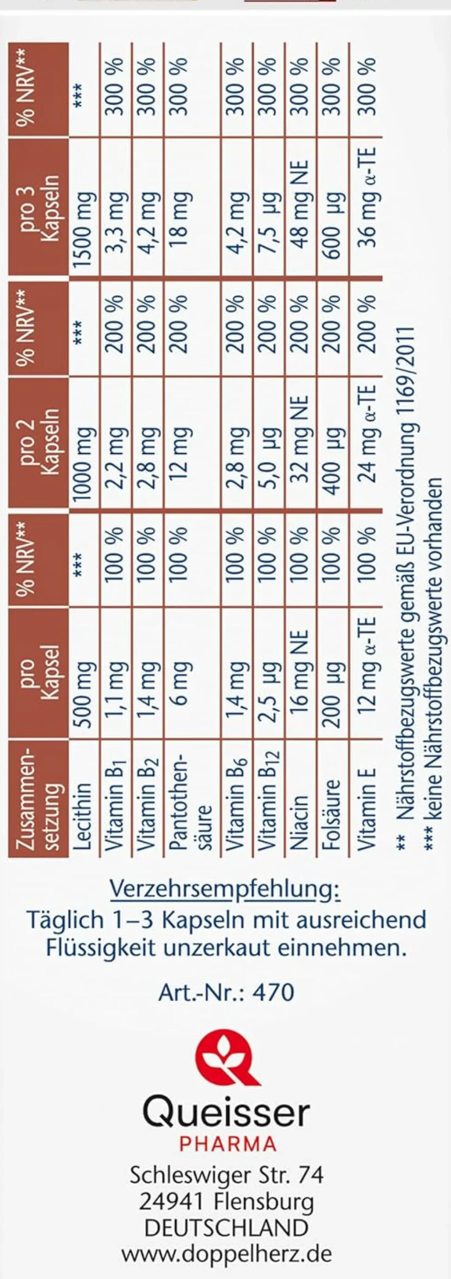 Lecithin B Vitamine (40 Kapseln)