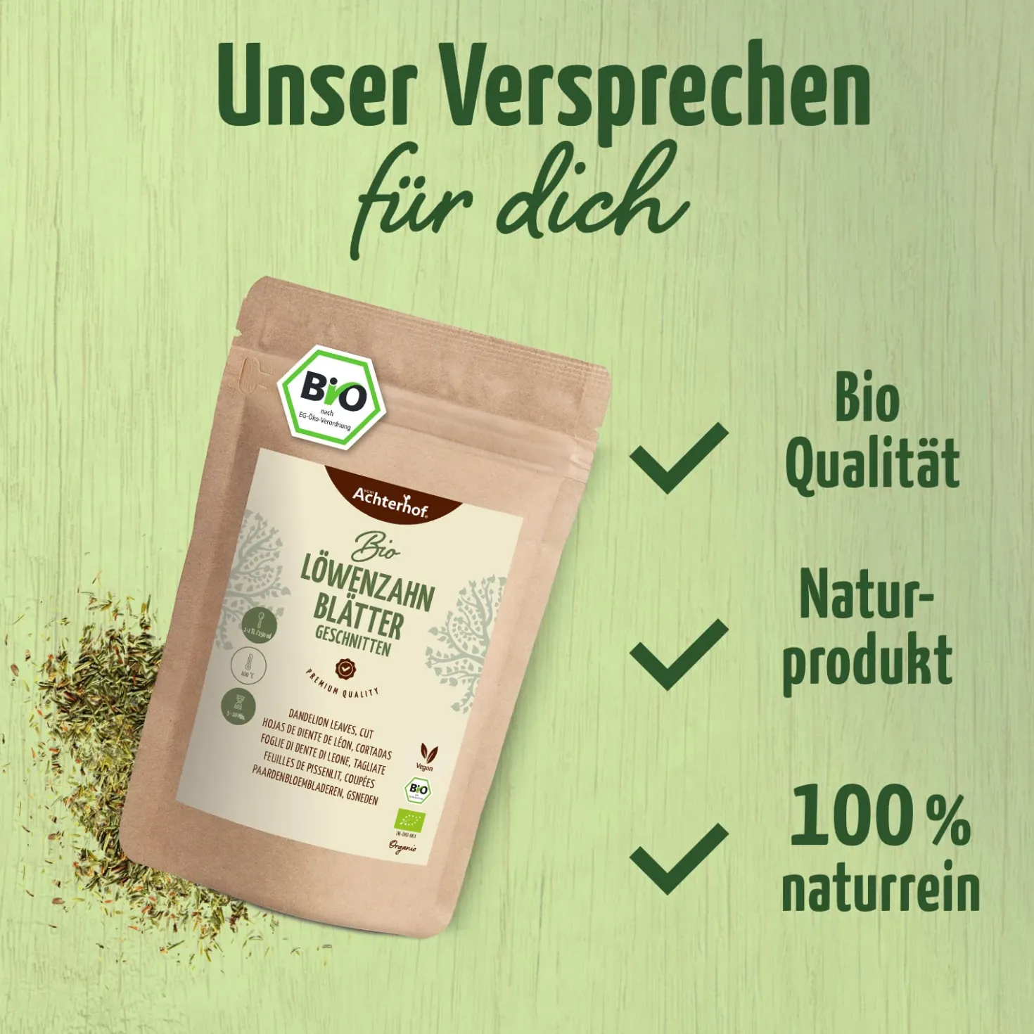 Löwenzahnblätter geschnitten Bio (250g)