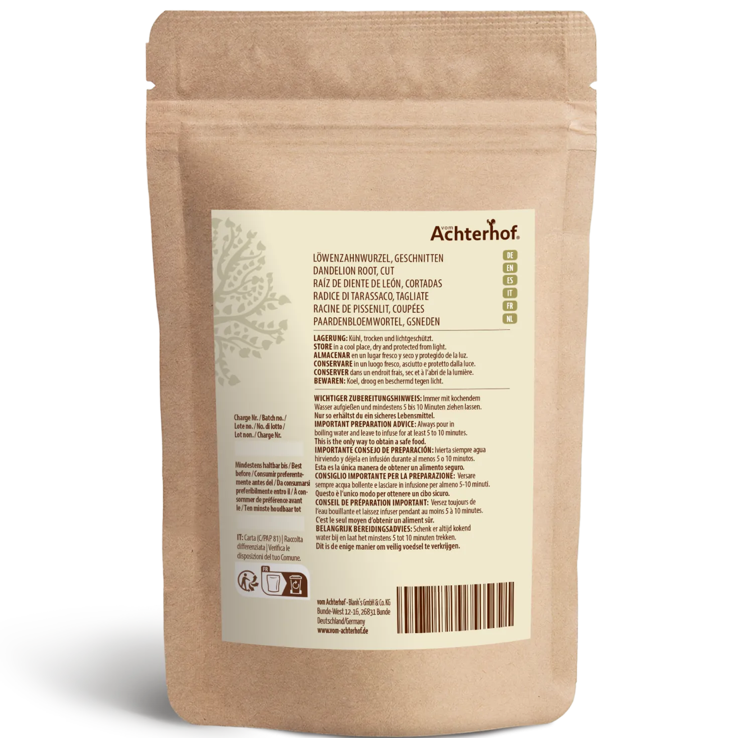 Löwenzahnwurzel geschnitten (500g)
