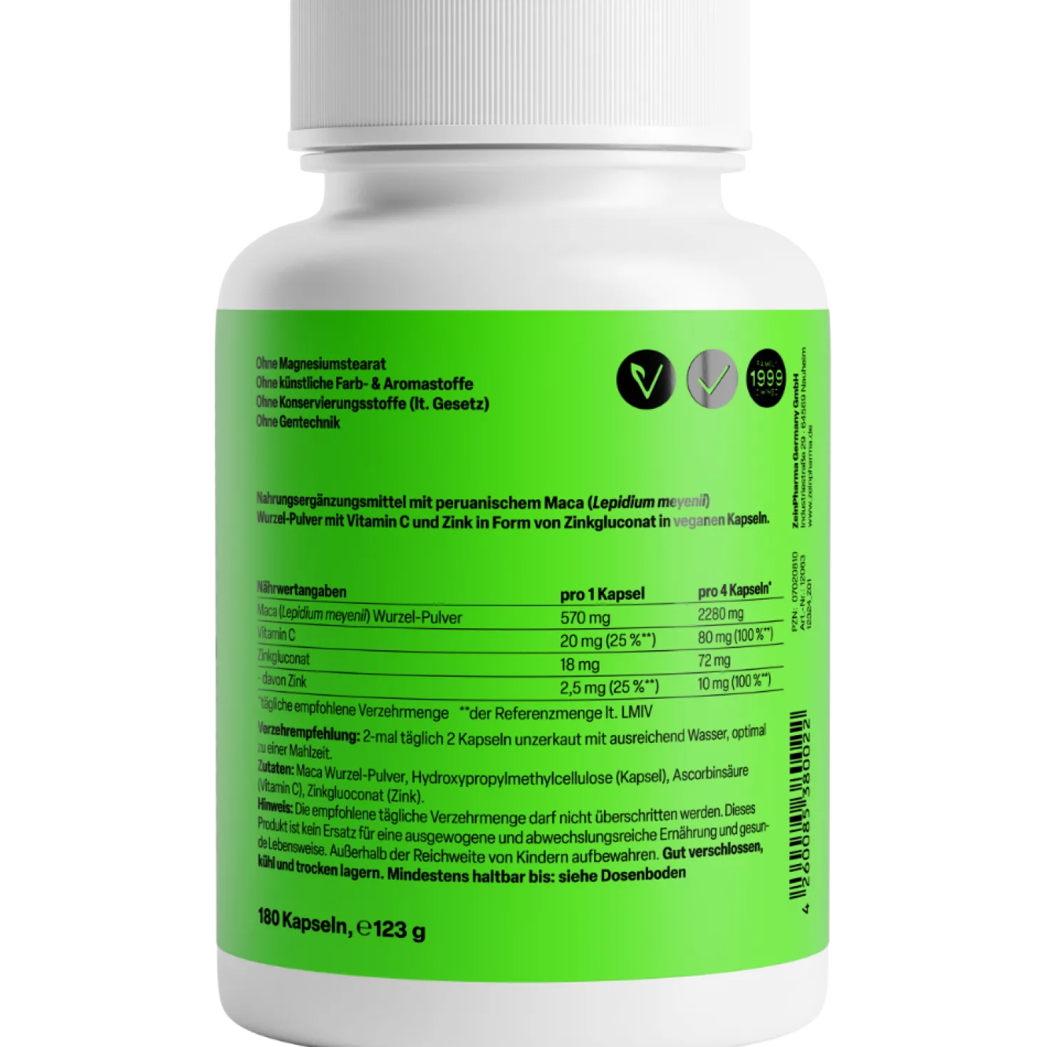 Maca Gold 570mg (180 Kapseln)
