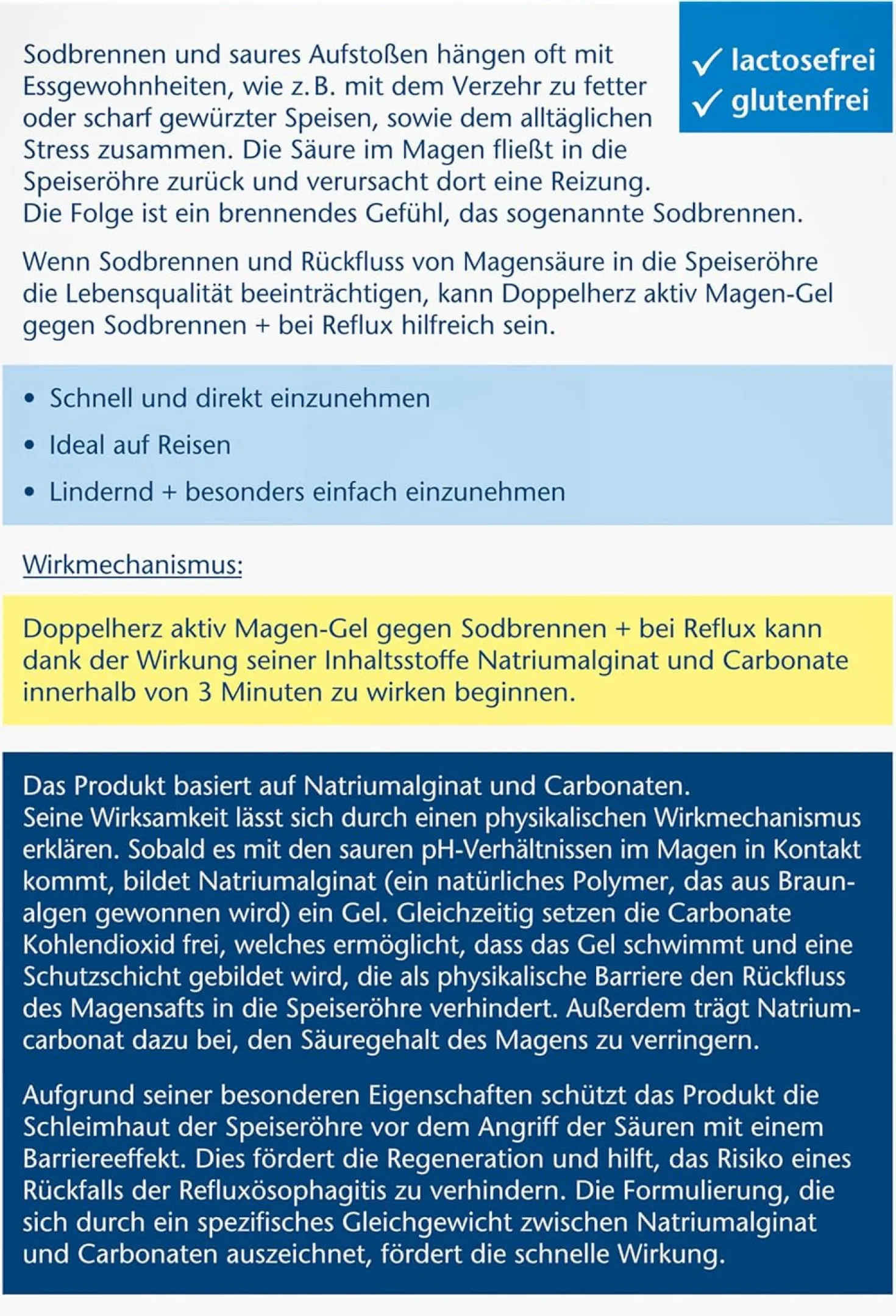 Magen-Gel gegen Sodbrennen + bei Reflux (20x10ml)
