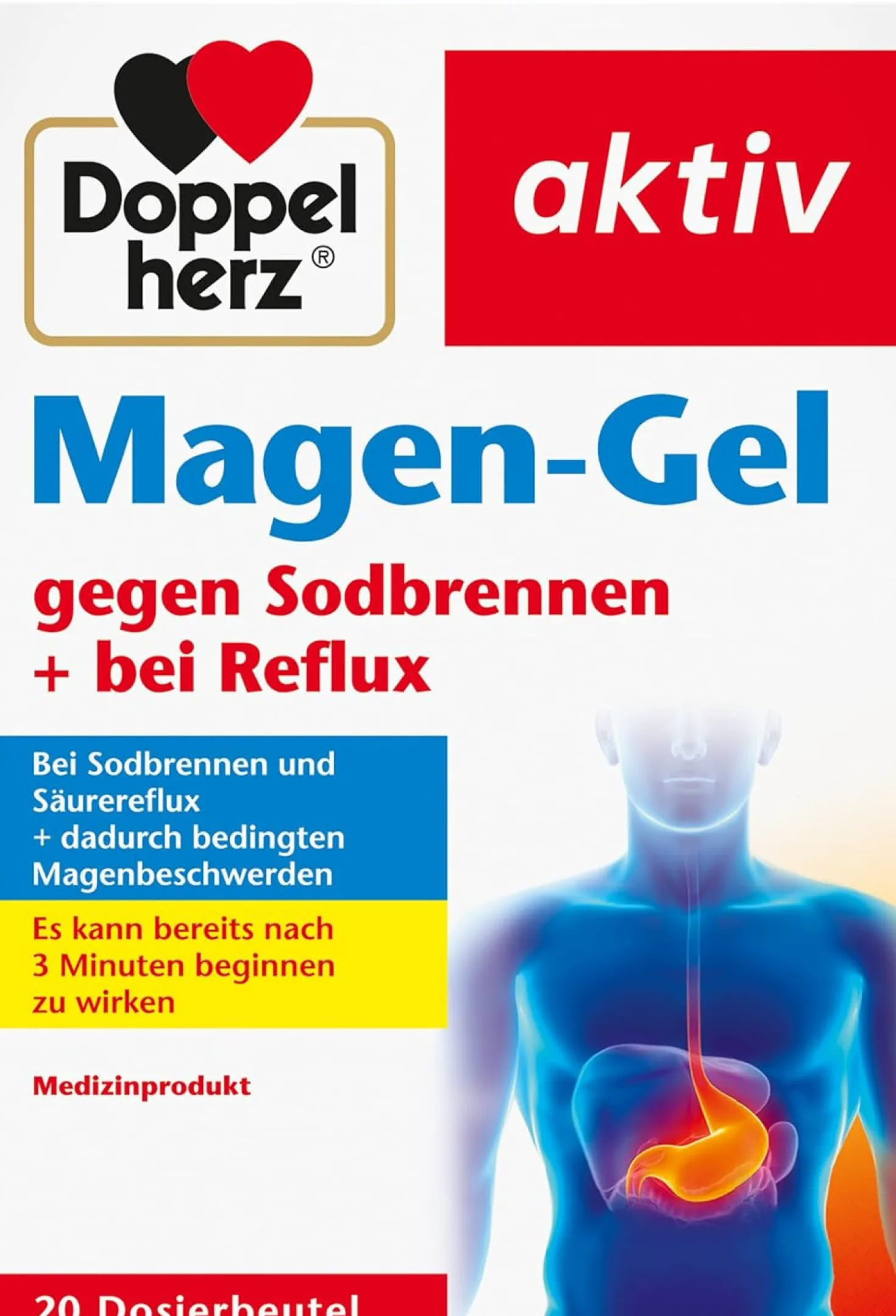 Magen-Gel gegen Sodbrennen + bei Reflux (20x10ml)