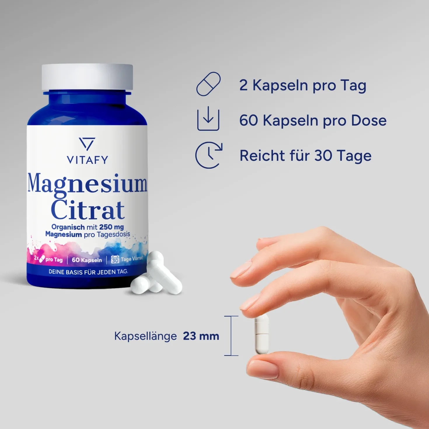 Magnesium Citrat (60 Kapseln)