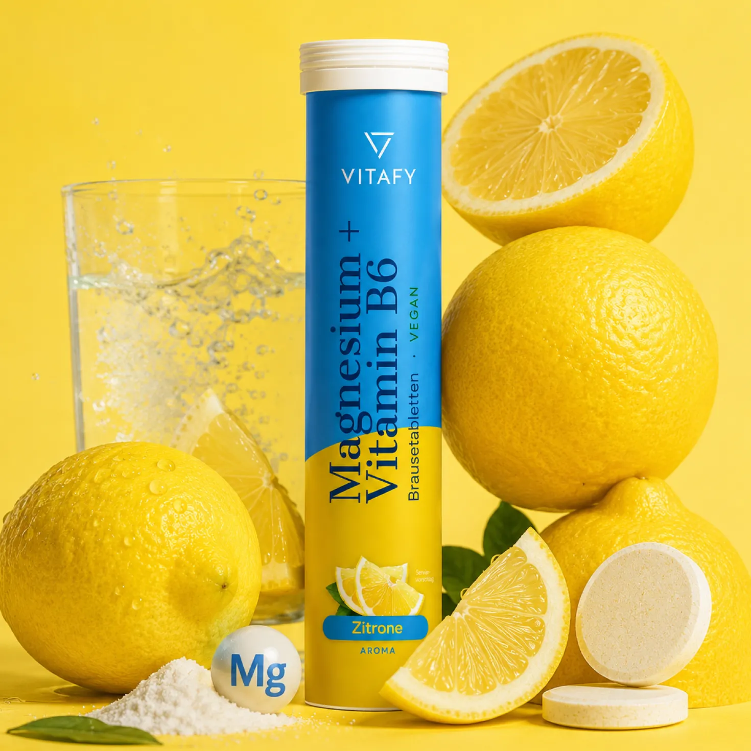 Magnesium + Vitamin B6 - Zitrone (20 Brausetabletten)