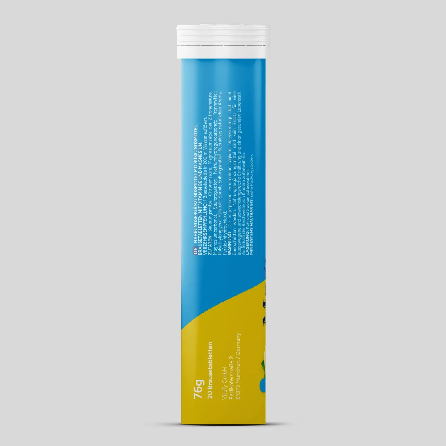 Magnesium + Vitamin B6 - Zitrone (20 Brausetabletten) - 6er Pack